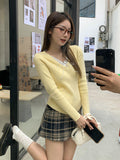 Lace Bow V-Neck Long-Sleeved T-Shirt Sweater Women's Small Design Blouse In Spring And Autumn And Winter