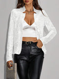 Women's New Fashion Collar Solid Color Short Coat Casual Set-Up Glid Coat