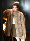 Litong Dyed Sharp Lamb Wool Coat 2026 Winter New Look Thin Fur Coat Woman