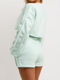 Dili Casual Solid-Colored T-Dressed T-Wearing Shorts Set Women's Clothing 2025 Autumn And Winter