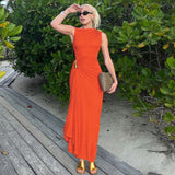 New Fashion-Sexual Dresses Metal Decorated Flavorless Sleeveless Buffet Dresses In Autumn 2025