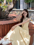 French Small Sleeveless Sleeveless Dress Women's Summer 2026 New Loose Waist Thin Seaside Holiday Dress