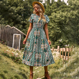 Dili Independent Research And Development Of Large Swing Dress 2025 Spring And Summer Repair Waist Thin Dress Women Fashion