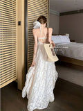 French Gentle Wind And Wind Hanging Back Neck Dress Fairy Super Fairy Summer High Sexy Beach Beach Dress