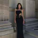 2025 Summer New Breast-Meared Open Fork Dress Design Sexy Babes Hip Dress