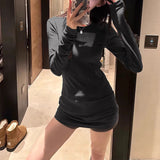 Covered Ass Long-Sleeved T-Shirted Women's Spring And Autumn Winter Plus Velvet Body To Close The Lazy Wind Inside To Keep Warm Tops