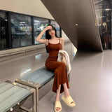 Summer New Sexy Babes Hanging Dress Pure Lust Wind To Show Thin Temperament Ass Long Skirt Woman