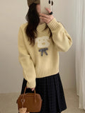 Super Good Korean Puppy Knitted Sweater Woman 2025 New Autumn And Winter South Korea Dongdaemun Burst Top