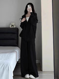 Lazy Casual Sports Suit Women 2026 New Autumn And Winter Loose Hooded Gray Leg Pants Two Sets