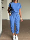 Dili Leisure Vacation Short-Sleeved T-Shirt Pants Two Sets Of Women's Clothing 2025 Autumn And Winter
