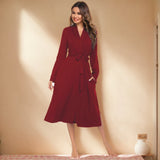 Autumn And Winter Women's Home Clothes Pajamas Long Long-Sleeved Grinding Milk Silk Bag Bathrobe Women
