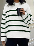 Dili Casual Striped Wool Long-Sleeved Top Sweater Women's Clothing 2025 Autumn And Winter