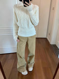 Korean Collar Design Embroidered Sweater Women's Autumn And Winter New Under The Waist Slim Winter Knitting Top