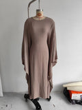 Dili Temperament Elegant Solid Color Long-Sleeved Dress Dress Dress Women's Dress 2025 Autumn And Winter