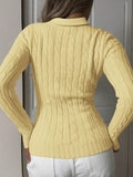 Dili Simple Long-Sleeved Shirt Collar Top Women's Wear Wool Weaving Women's Clothing 2025 Autumn And Winter