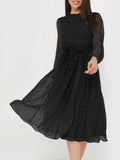 Dili Leisure Vacation Break Point Long-Sleeved Long-Sleeved Dress Dress Women's Dress 2025 Summer