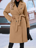 2025 New Solid Color Collar Plus Thick Dragon And Phoenix With Double Buckle Plus Long Wind Jacket Woman
