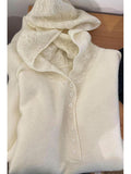 Closted Crocheted Wool Knitted Bottom Sweater Inside The Hoodie Tops In The Autumn