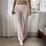 Dili Casual Holiday Pure Color Straight Trousers Trousers Women's 2025 Autumn And Winter