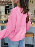Dili Casual Simple Round Collar Long Sleeve Lined Sweater Women's 2025 Autumn And Winter