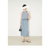 Picky Love To Return The Careful Shot Clear Goods Do Not Return Do Not Change Vest + Half Skirt