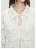2026 Spring New Retro French Three-Dimensional Hollow Lace Exquisite Sun Protection Shirt Coat Woman