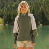 Hot Sales Women's Clothing Color Design Lantern Sleeve Half-High Collar Long Sleeves Casual Commuter Woman