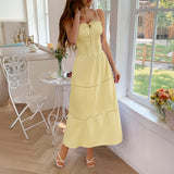 Dili Leisure Vacation Wind Suspension High Dress Dress Women's Dress 2025 Spring/Summer