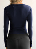 Dili Fashion Solid Color Long Sleeve Bottom Vest T-Shirt Women's Clothing 2025 Autumn And Winter