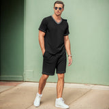 Summer Men's Casual Suit Shorts Two-Piece Set Of Sports Casual Menswear