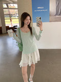 Pure Babes Slim Thin Sunscreen Hooded Long-Sleeved T-Shirt Girls Summer New High-End Feel Slim Top