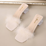 French Gentle Solid Color Simple Word Slippers 2025 New Fairy Style With Skirt Cool Slippers Large Women's Shoes