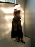 Summer New Set Three-Dimensional Cut Waist Small Vest Umbrella Swing Skirt Loose Feeling