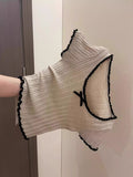 Shoulder T-Shirt Women's Lace Lace Jersey Knitted Short-Sleeved Summer Bottom Tight Hottie Short-Sleeve