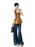 Beautiful Sling Vest Women's Summer Wear 2025 New Design Small Babes Sleeveless Waist Top