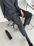 New V-Neck Minimalist Designer Suit Suit Suit Female Korean Version Of Harlan Pants Set