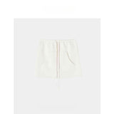 Spring New Sports Tennis Wearing Hoodie White Casual Pocket Skirt Set