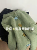 Milk Green Gentle Wind High-End Knitted Cardigan Women With 2025 Early Autumn New Small Sweater