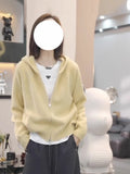 Large-Size Design Zipper Knitted Knitted Sweater Women In Autumn With A Korean Version Of Thin Loose Coat Top