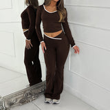 Dili Y2K Sports T-Shirt Yoga Trousers Women's Suit 2025 Autumn And Winter