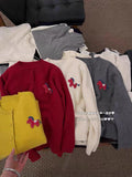 Station 2025 Autumn And Winter New Round-Neck Embroidered Pony Double Door Flax Soft Knitted Cardigans Women's Tide