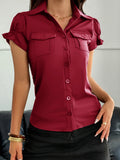 Dili Y2K Babes Button-Down Short-Sleeved T-Shirt Women's Shirt Women's Clothing 2025 Autumn And Winter