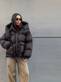2025 Winter Women's New Warm Lady Loose Casual Hooded Cotton Coat Women