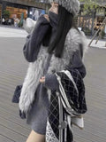 2025 Mid-Year Long-Collared Sweater Woman Covered Her Ass Autumn And Winter Piled Loose Lazy Wind Thick Bottom Shirt