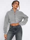 Hot Women's Clothing Short Fashion Street Trend Long-Sleeved Autumn Winter Loose Hooded Jacket