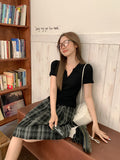 Spice Girl Polo Collar Knitted Short-Sleeved T-Shirt For Women's New Button Texture In Summer 2026