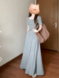 Small Gray Dress Women 2026 New Autumn And Winter Early Spring Korean High-End Feeling Wear A Set Of Dress