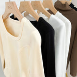 Fang Collar Bottom Shirt Women's Spring And Autumn And Winter New Design Sense Of Niche Short-Form Fish Bone With Sexy Top