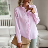 Dili Long Sleeve Shirt Woman 2025 Autumn Winter Temperament Commuting Temperament