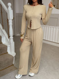Dili Holiday Wind Shirt Straight Trousers Two Sets Of Women's Clothing 2025 Autumn And Winter